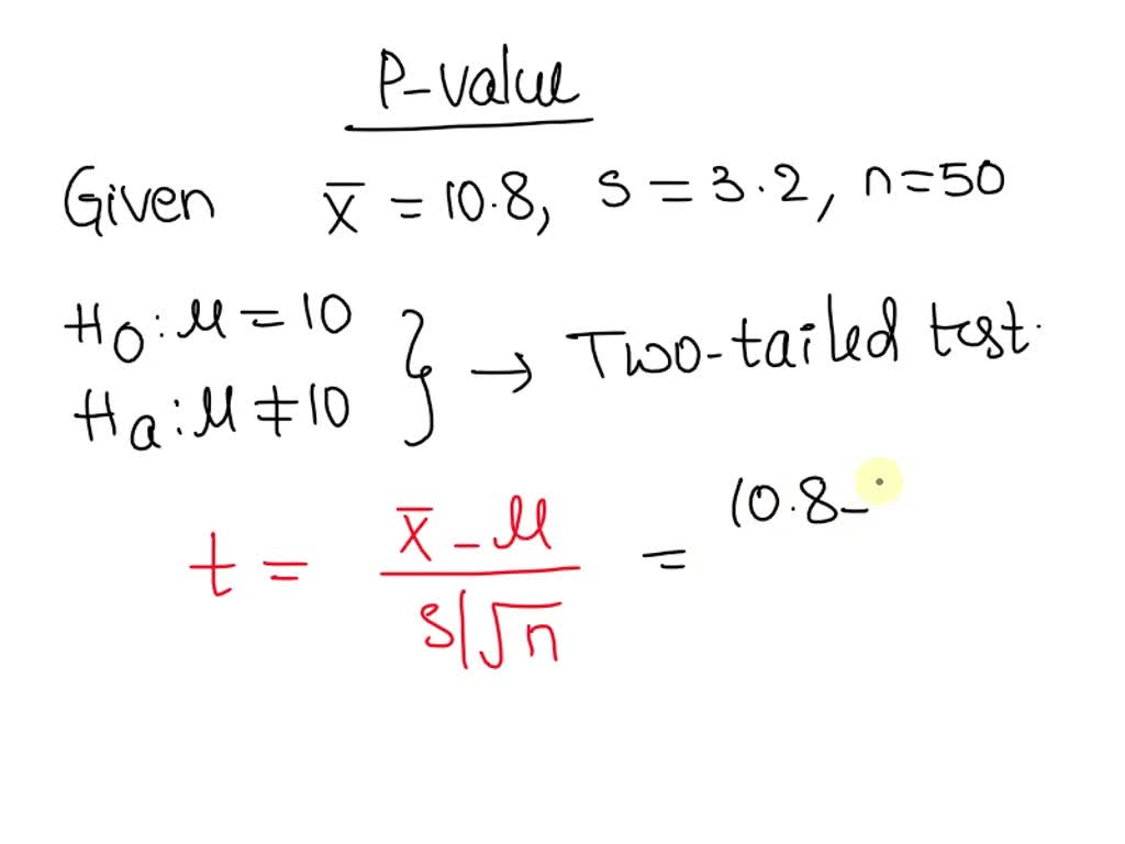 SOLVED: In a test of the hypothesis H0: μ=10 versus Ha: μ≠10 , a sample ...