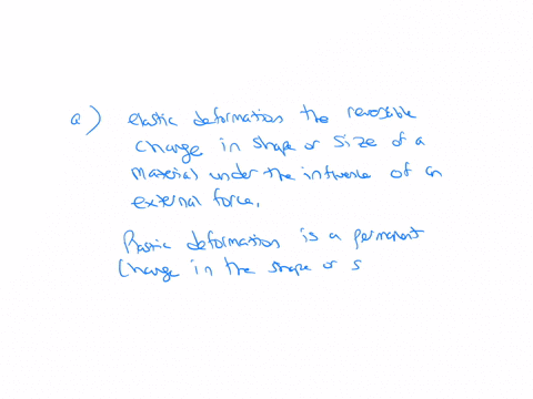 a-define-elastic-and-plastic-deformation-b-define-the-concepts-of-tensile-stress-and-tensile-strain