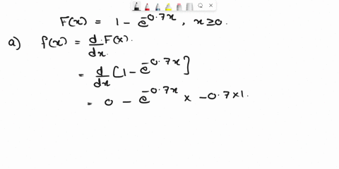 a-continuous-random-variable-x-has-cumulative-distribution-function-fz-1-e-072-x-0-find-the-expected-value-of-x-using-the-definition-of-expectation-b-find-the-expected-value-of-x-using-the-f-64423