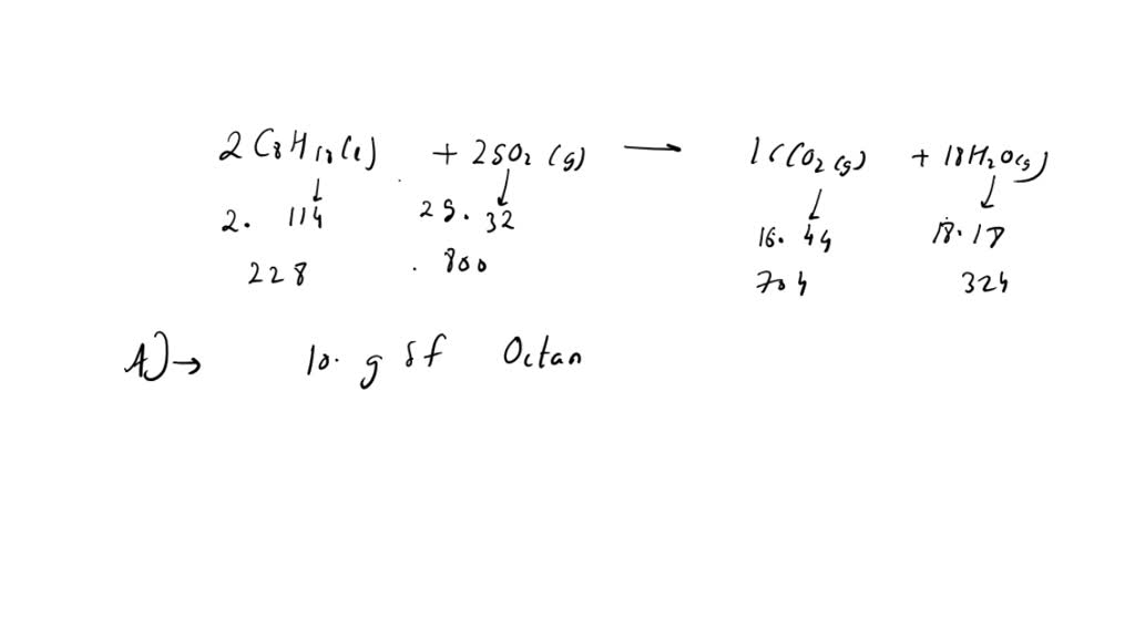 SOLVED: The Complete Combustion Of Octane, A Component Of Gasoline, Is ...