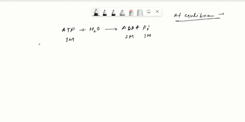 the-standard-free-energy-change-ag-for-atp-hydrolysis-is-305-kjmol-atp-adp-and-pi-are-mixed-together-at-initial-concentrations-of-m-each_-then-left-alone-until-the-reaction-below-has-come-eq-30626