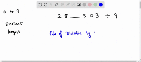 replace-with-the-smallest-and-largest-digit-so-28503-is-divisible-by-9-69144