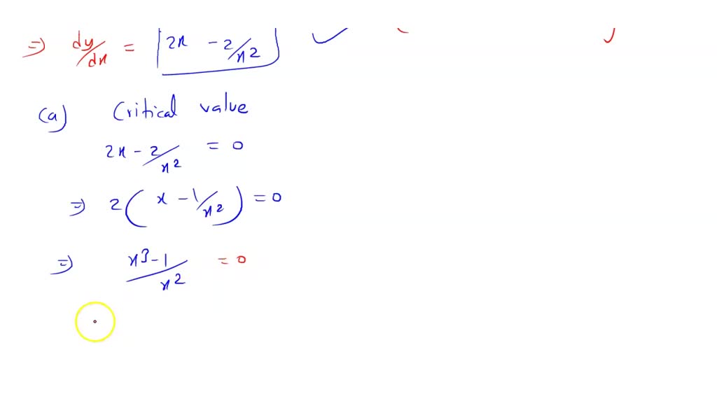 SOLVED determine critical points and domain endpoints for this