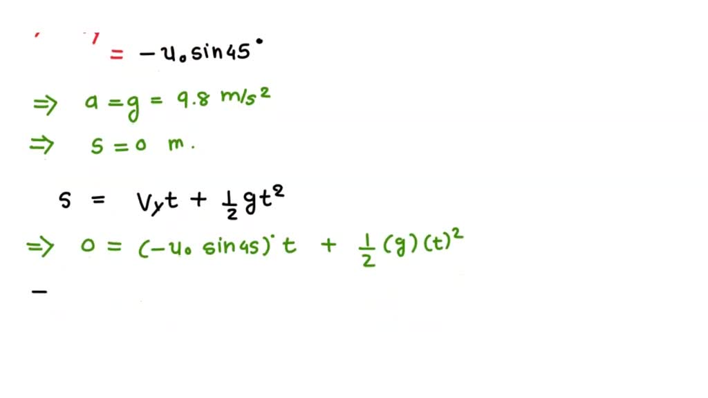 SOLVED A cannon fires a cannonball 500 m down range when set at a 45