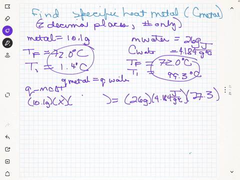1-use-the-following-data-to-calculate-the-specific-heat-of-the-unknown-metal-2-decimal-places-only-mmetal-101-g-mwater-26-g-cwater-4184-jgoc-tf-722-oc-ti-water-993-oc-ti-metal-14-oc-2-the-fo-04904
