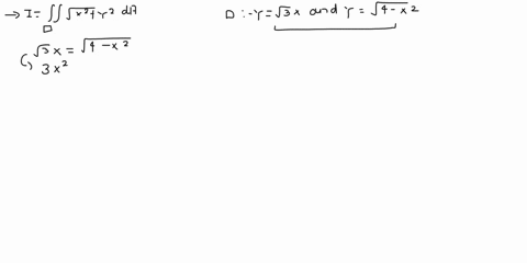 let-i-ss-x2-y2-da-where-d-is-the-region-in-the-fifirst-quadrant-bounded-by-the-x-axis-the-line-y-3x-and-y-4-x2-hint-the-shaded-region-below-represents-d-d-a-4pts-set-up-the-double-integral-i-92979