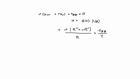 find-the-resulting-odes-obtained-using-separation-of-variables-on-the-given-pde-r2-u_rrru_ru_0-assuming-u-rry