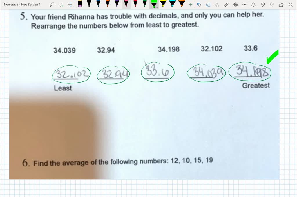 Solved Rearrange the following decimals and add. (Round your