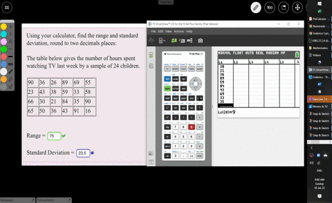 using-your-calculator-find-the-range-and-standard-deviation-round-to-two-decimals-places-the-table-below-gives-the-number-of-hours-spent-watching-tv-last-week-by-a-sample-of-24-children-90-3-57813