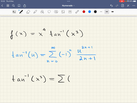 find-a-power-series-representation-for-the-function-fx-x4-tan1x3