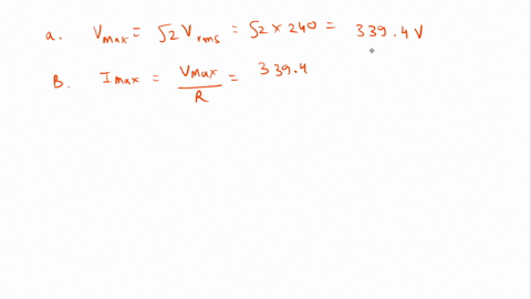 a-k-resistor-is-connected-to-an-ac-voltage-source-with-an-rms-voltage-of-v-a-what-is-the-maximum-potential-difference-across-the-resistor-in-v-v-b-what-is-the-maximum-current-through-the-res-69515