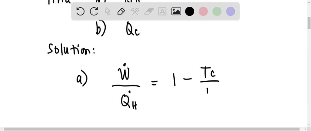 SOLVED: A 500 W Carnot engine operates between constant-temperature ...