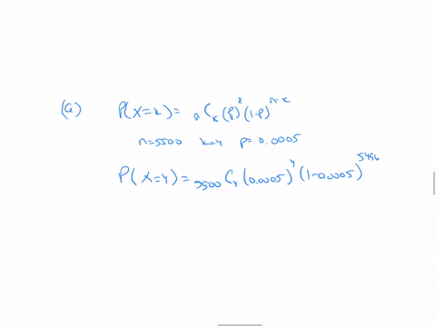 an-automobile-manufacturer-finds-that-1-in-every-2000-automobiles-produced-has-a-particular-manufacturing-defect-a-use-a-binomial-distribution-to-find-the-probability-of-finding-4-cars-with-65364
