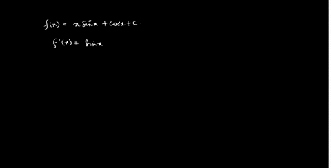 point-find-the-derivative-of-fx-x-sinx-cosx-c-to-complete-the-following-integration-formula-dx-xsinx-cosx-c-99436