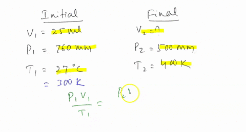 1-a-gas-occupies-a-volume-of-250-ml-at-a-pressure-of-7600-mmhg-and-270oc-what-is-the-volume-of-the-gas-when-the-pressure-is-changed-to-5000-mmhg-and-the-temperature-to-400-k-760-mm-hg-1-atm-05105
