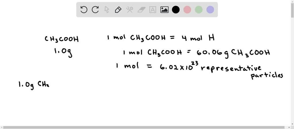 SOLVED How many hydrogen atoms are in a 1.0 g sample of acetic