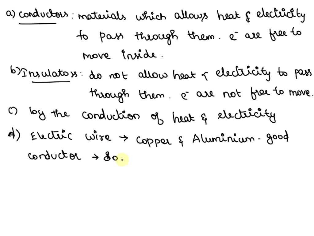 SOLVED 'Guide Questionsa. Which materials are conductors?b. Which
