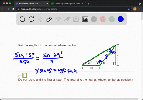 find-the-length-x-to-the-nearest-whole-number-250-40-450-x-do-not-round-until-the-final-answer-then-round-to-the-nearest-whole-number-as-needed-53777