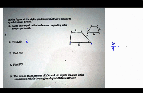 in-the-figure-et-lberight-quadrilateral-abcd-is-simllar-to-quedrilcteral-bfgh-6-write-four-equal-ratios-to-show-corresponding-bides-are-proportional-0-find-ab-7-find-eg-bind-fg-8-the-sum-af-92149