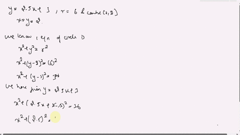 1-recall-the-equation-for-a-circle-with-center-hkhk-and-radius-rr-at-what-point-in-the-first-quadrant-does-the-line-with-equation-y25x3y25x3-intersect-the-circle-with-radius-6-and-center-0-3-40727
