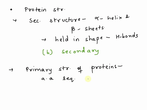 which-level-of-protein-structure-is-held-together-by-hydrogen-bonds-only-a-primary-b-secondary-c-tertiary-quaternary-which-level-of-protein-structure-is-held-together-by-peptide-bonds-only-a-94288