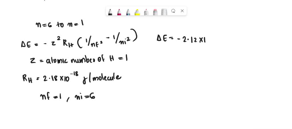 Solved: Calculate The Energy Difference (Δe) For The Electron 