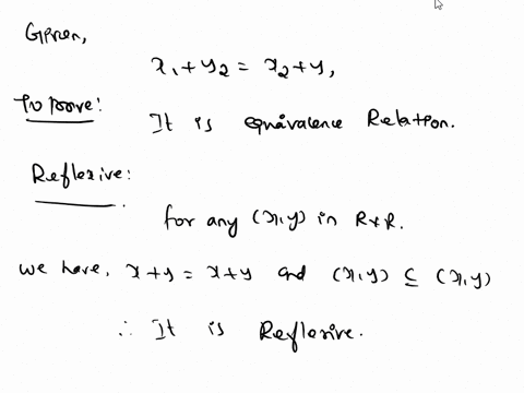 a-particular-relation-is-defined-on-the-set-r2-by-x1x2y1y2-if-and-only-if-x1y2x2y1-for-each-of-the-questions-below-be-sure-to-provide-a-proof-supporting-your-answer-a-is-reflexive-b-is-symme-59628