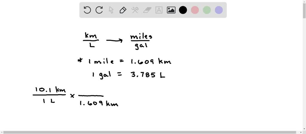 SOLVED: You are renting a car which is reported to achieve 10.1 km/L ...