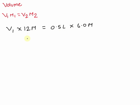 what-volume-of-12m-hydrochloric-acid-must-be-used-to-prepare-500-ml-of-a-60-m-hcl-solution-28482