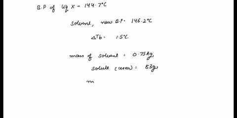 the-normal-boiling-point-of-a-certain-liquid-x-is-1447-c-but-when-83-g-of-urea-are-dissolved-in-750-g-of-it-is-found-that-the-solution-boils-at-1462-c-instead-use-this-information-to-calcula-36404