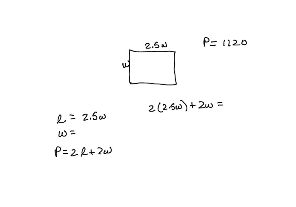 solved-the-length-of-a-rectangular-park-is-2-5-times-the-width