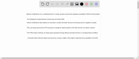 histone-modifications-lead-to-changes-in-chromatin-structure-which-of-the-following-is-not-a-possible-outcome-of-those-changes-they-help-recruit-other-proteins-to-the-chromatin-they-cause-th-79024