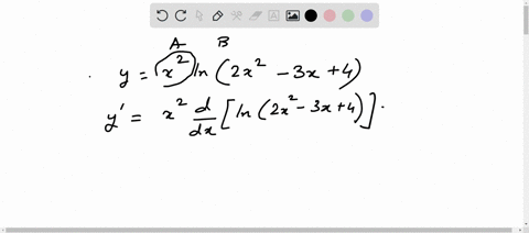 please-show-how-to-find-the-derivative-of-this-please-use-the-product-rule-and-show-how-to-use-the-chain-rule-when-differentiating-the-logarithm-please-explain-out-how-to-take-the-derivative-of-a-loga