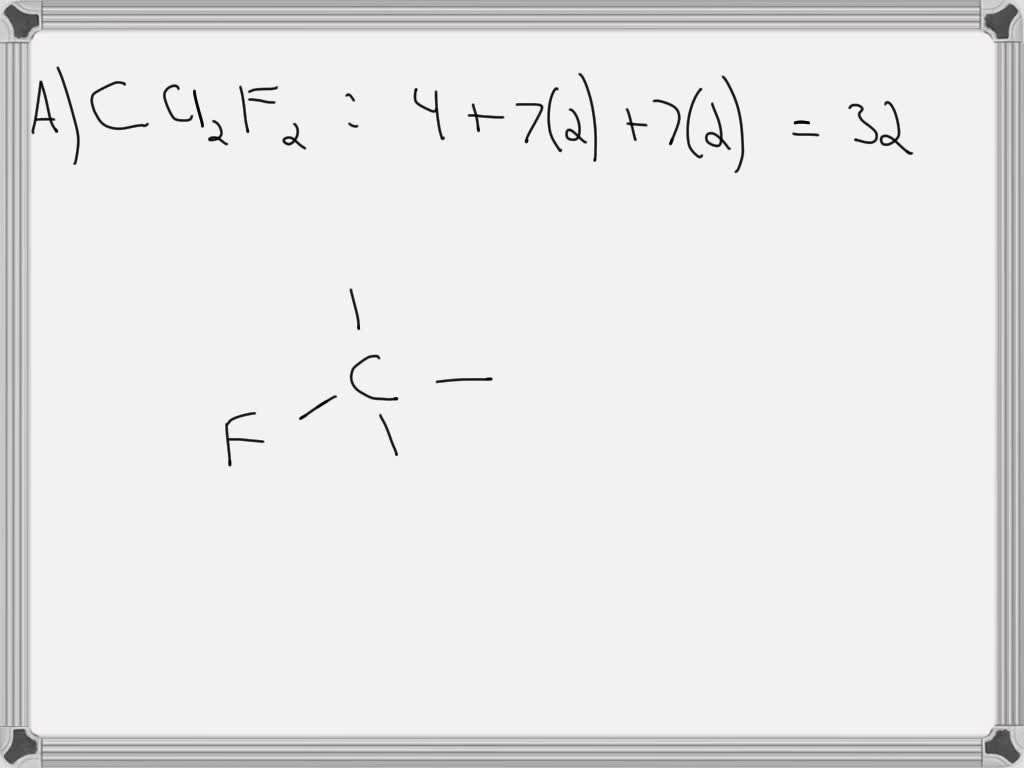 Solved Draw The Lewis Structures Of The Following Compounds A Ccl2f2