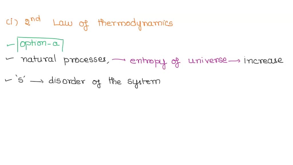 Solvedwhich Process Is Inconsistent With The Second Law Of Thermodynamics Match The Words In 8686