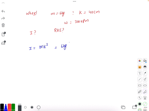 22-a-wheel-of-mass-6-kg-and-a-radius-of-gyration-of-40-cm-is-rotating-at-300-rpm-find-its-moment-of-inertia-and-its-rotational-kinetic-energy-a-048-kg-m2-047-kj-c-096-kg-m2-047-kj-b-048-kg-m2-094-kj-d