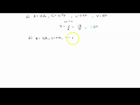 an-rlc-circuit-connected-in-series-has-r-10-ohms-c-10-2-farad-l-05-henry-and-an-applied-voltage-v-12-volts-assuming-no-initial-current-and-no-initial-charge-at-t-0-when-the-voltage-is-first-91137