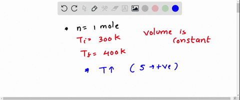 the-temperature-of-100-mathrmmol-of-a-monatomic-ideal-gas-is-raised-reversibly-from-300-mathrmk-to-2-97806
