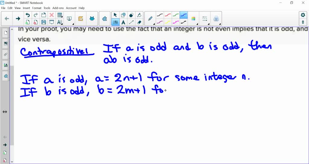 SOLVED: Let A And B Be Integers Prove The Following Statement By ...