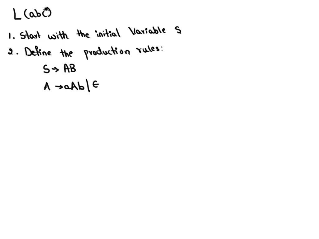 SOLVED: (1) Design a CFG for the language consisting of strings in the ...