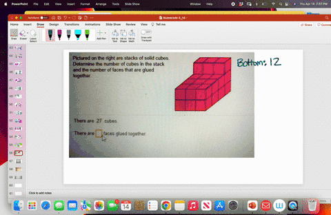 Pictured on the right are stacks of solid cubes. Determine...