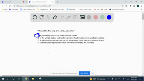 which-of-the-following-is-true-of-a-partnership-a-a-partnership-must-have-more-than-one-owner-b-in-the-united-states-partnerships-produce-five-times-the-revenue-of-corporations-c-a-partnersh-27063