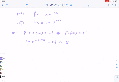 the-time-till-failure-of-an-electronic-component-has-an-exponential-distribution-and-it-is-known-that-0-of-components-have-failed-by-1000-hours-3-a-find-the-mean-and-standard-deviation-of-th-38764