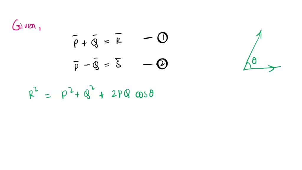 Solved If P Q R And P Q S Then R S Is Equal To