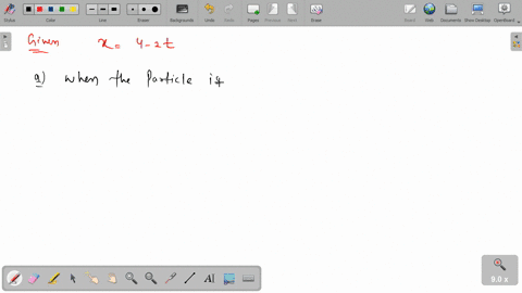 the-position-of-a-particle-moving-along-the-x-axis-is-given-by-xt40-20-t-mathrmm-a-at-what-time-does-78133