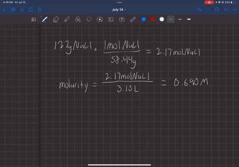 be-sure-to-answer-all-parts-for-an-aqueous-solution-of-sodium-chloride-nacl-determine-the-molarity-0f-315-l-of-a-solution-that-contains-127-g-of-sodium-chloride-determine-the-volume-of-this-71763