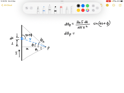 2-find-b-the-magnitude-of-the-magnetic-field-generated-by-this-wire-at-a-point-p-located-a-distance-x-from-the-center-of-the-wire-assume-that-at-p-the-angle-subtended-from-the-midpoint-of-th-89018