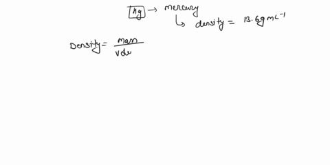 mercury-has-a-density-of-136-gml-how-many-milliliters-of-mercury-have-a-mass-of-272-grams-40414