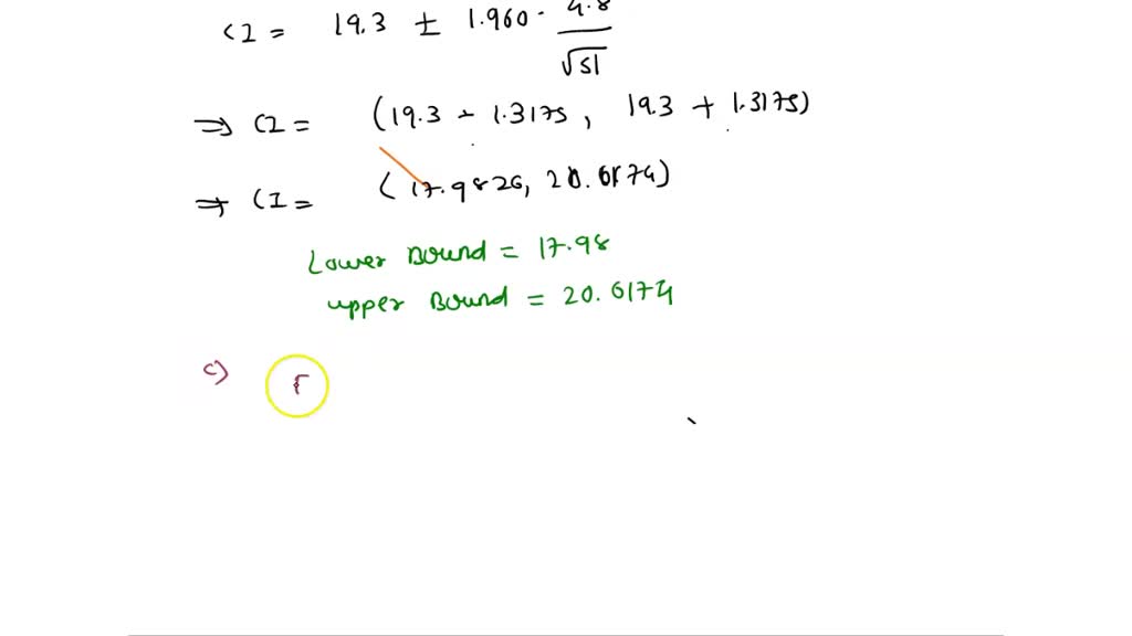 SOLVED: A simple random sample of size n is drawn. The sample? mean, x ...