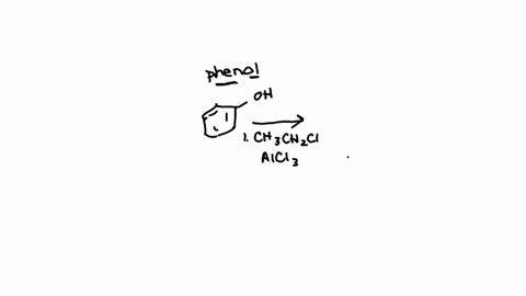 draw-the-one-of-the-products-formed-when-phenol-c6h5oh-is-treated-with-the-following-reagent-1-ch3ch2cl-alcl3-2-br2-h-71256